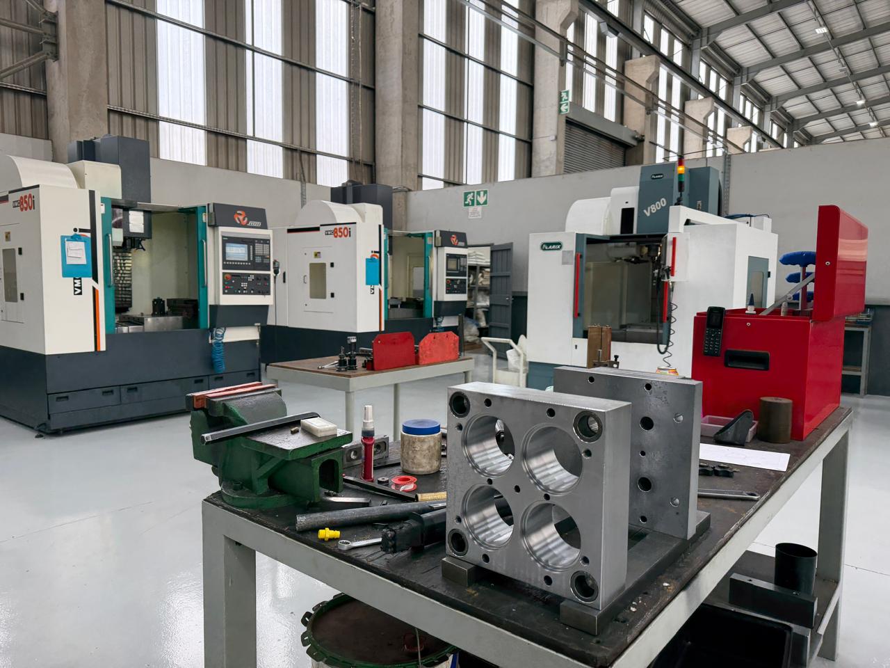 CNC machining a steel mould